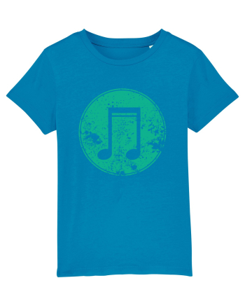 Retro Music Note Azur