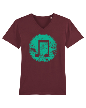 Retro Music Note Burgundy