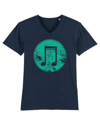 Retro Music Note French Navy