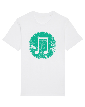 Retro Music Note White