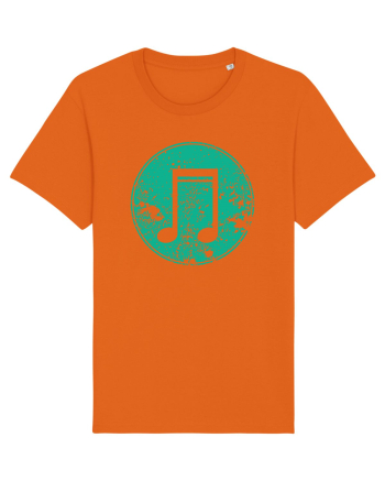 Retro Music Note Bright Orange