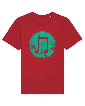 Retro Music Note Red