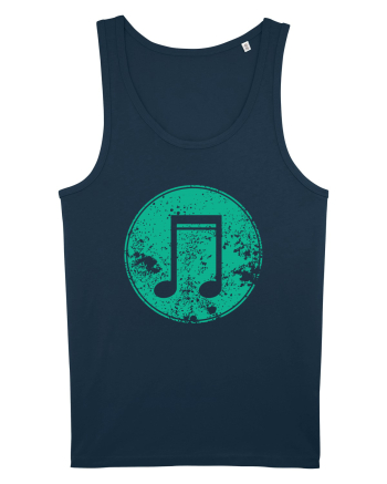 Retro Music Note Navy