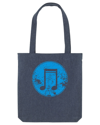 Retro Music Note Midnight Blue