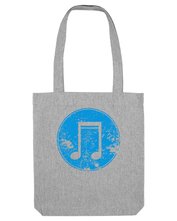 Retro Music Note Heather Grey