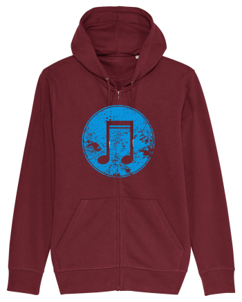 Retro Music Note Burgundy