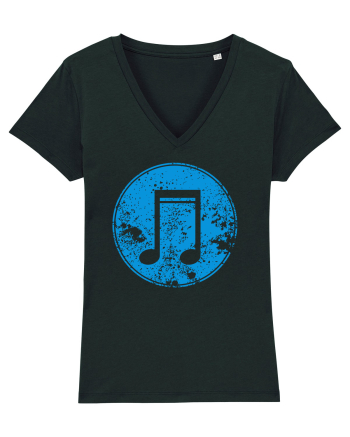 Retro Music Note Black