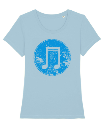 Retro Music Note Sky Blue