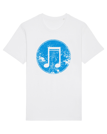 Retro Music Note White