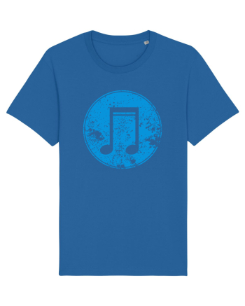 Retro Music Note Royal Blue