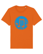 Retro Music Note Tricou mânecă scurtă Unisex Rocker