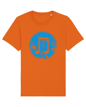 Retro Music Note Bright Orange