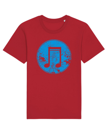 Retro Music Note Red