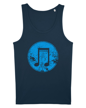Retro Music Note Navy