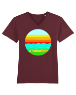 Summer Tricou mânecă scurtă guler V Bărbat Presenter