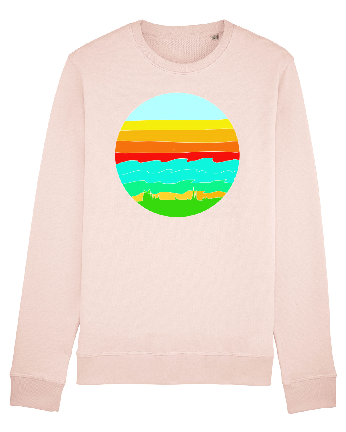 Bluză mânecă lungă Unisex Rise Candy Pink