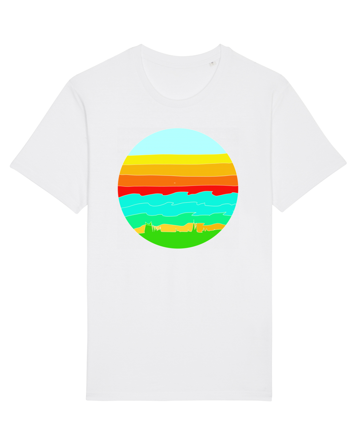 Tricou mânecă scurtă Unisex Rocker White