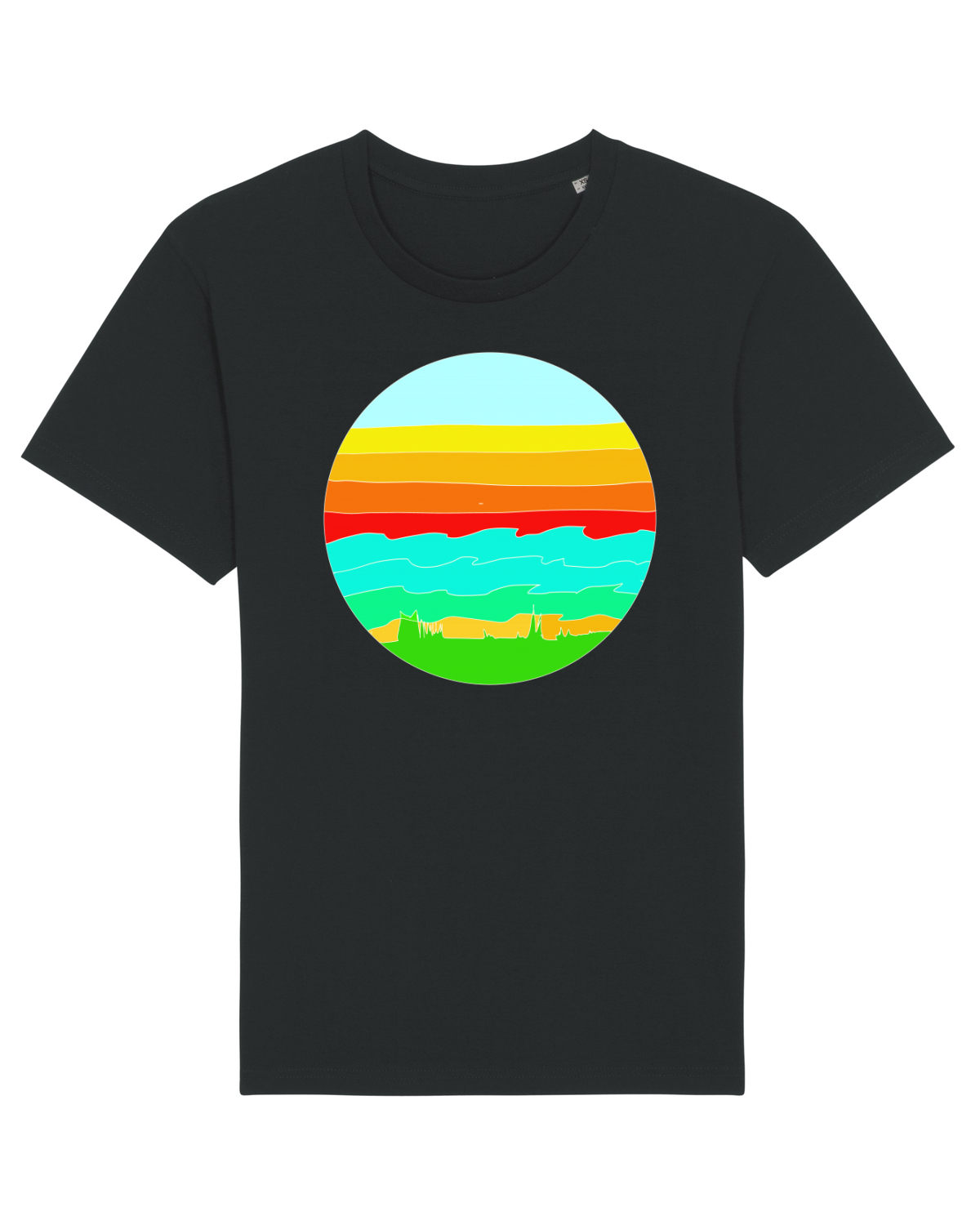 Tricou mânecă scurtă Unisex Rocker Black