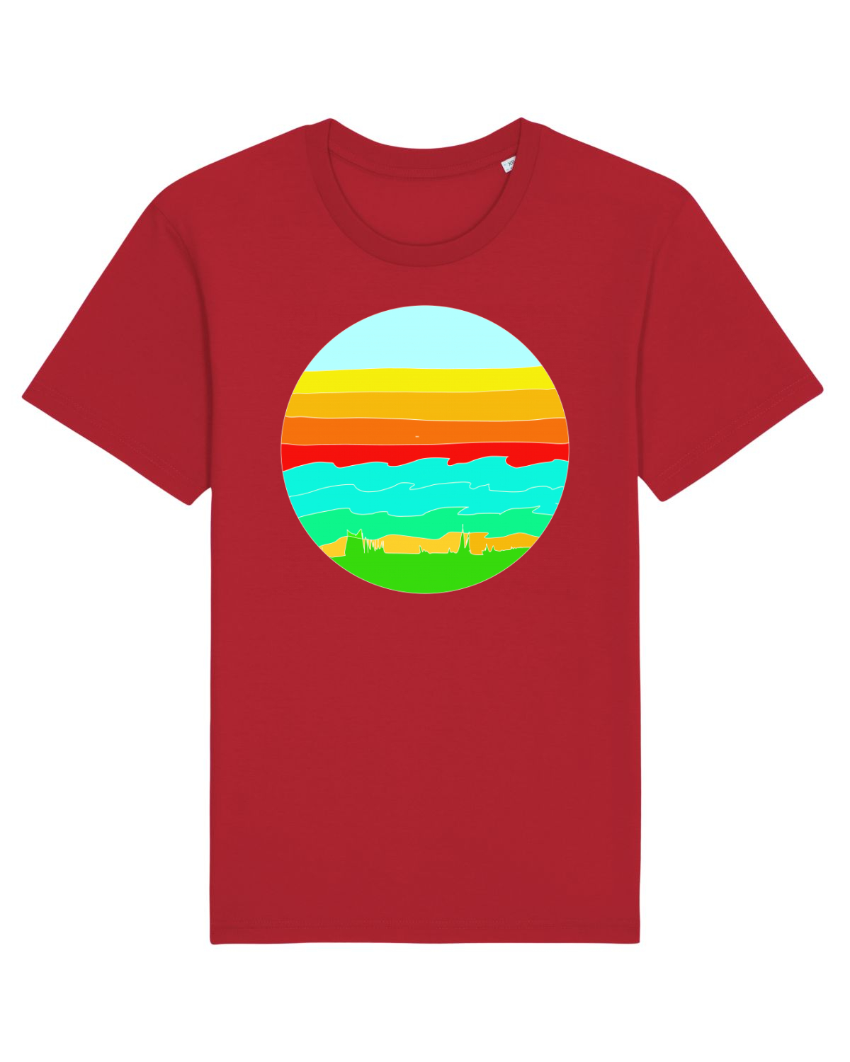 Tricou mânecă scurtă Unisex Rocker Red