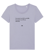 Fast Together Tricou mânecă scurtă guler larg fitted Damă Expresser