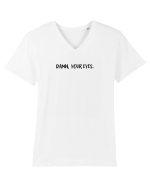 Damn, your eyes. Tricou mânecă scurtă guler V Bărbat Presenter