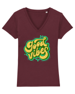 Good Vibes Tricou mânecă scurtă guler V Damă Evoker