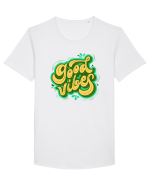 Good Vibes Tricou mânecă scurtă guler larg Bărbat Skater