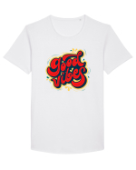 Good Vibes Tricou mânecă scurtă guler larg Bărbat Skater