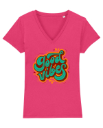 Good Vibes Tricou mânecă scurtă guler V Damă Evoker
