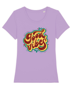 Good Vibes Tricou mânecă scurtă guler larg fitted Damă Expresser