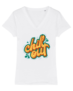 Chill Out Tricou mânecă scurtă guler V Damă Evoker