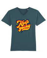 Keep Going Tricou mânecă scurtă guler V Bărbat Presenter