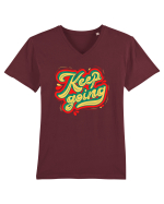 Keep Going Tricou mânecă scurtă guler V Bărbat Presenter