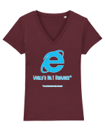 Internet Explorer - World No 1 Browser Tricou mânecă scurtă guler V Damă Evoker