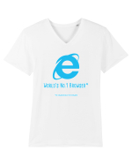 Internet Explorer - World No 1 Browser Tricou mânecă scurtă guler V Bărbat Presenter