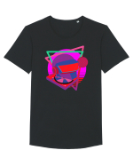 80'S Cyberpunk Dj Tricou mânecă scurtă guler larg Bărbat Skater