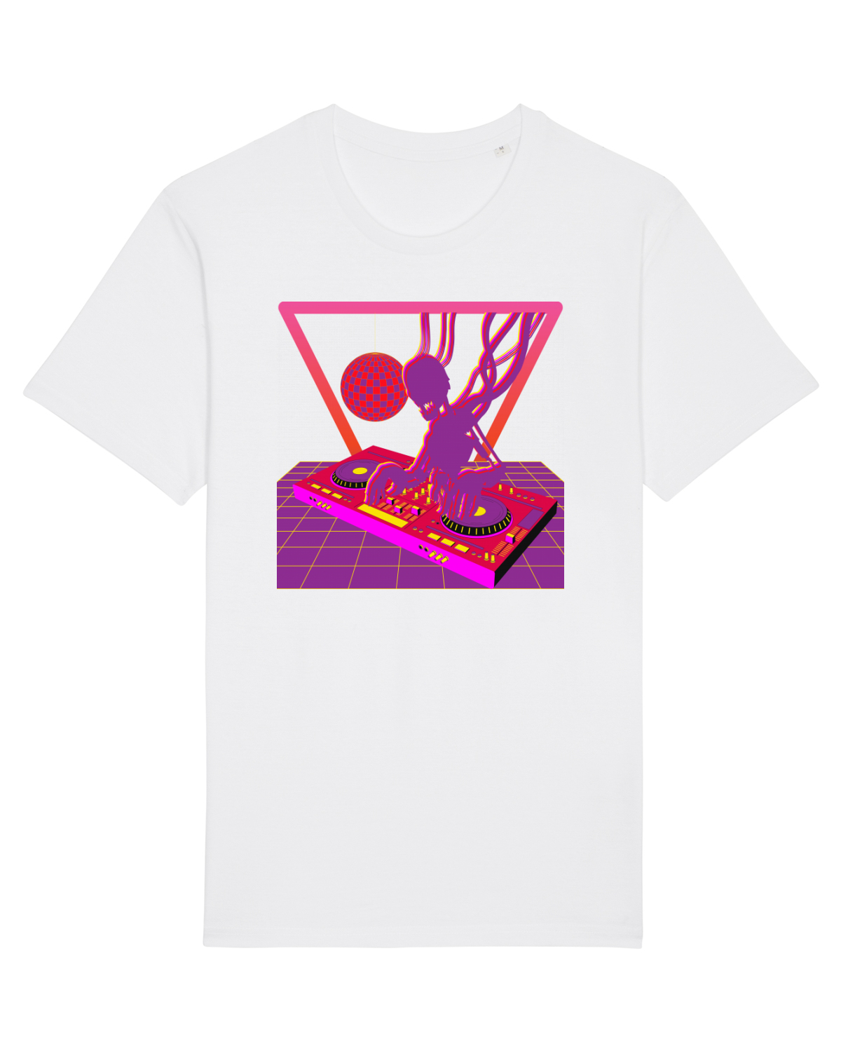 Tricou mânecă scurtă Unisex Rocker White