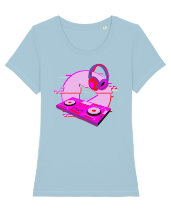 80'S Cyberpunk Dj Sky Blue