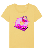 80'S Cyberpunk Dj Tricou mânecă scurtă guler larg fitted Damă Expresser