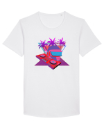 80'S Cyberpunk Dj Tricou mânecă scurtă guler larg Bărbat Skater
