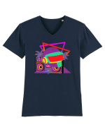 80'S Cyberpunk Dj Tricou mânecă scurtă guler V Bărbat Presenter