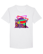 80'S Cyberpunk Dj Tricou mânecă scurtă guler larg Bărbat Skater