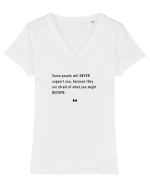 NEVER BECOME Tricou mânecă scurtă guler V Damă Evoker