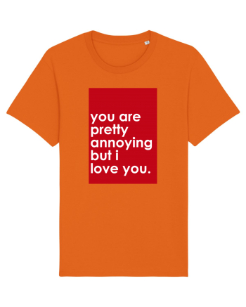 You Are Pretty Annoying But I love You Bright Orange