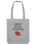 Congrats On Being My Boyfriend Sacoșă textilă