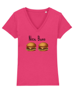 Nice Buns Tricou mânecă scurtă guler V Damă Evoker