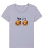 Nice Buns Tricou mânecă scurtă guler larg fitted Damă Expresser
