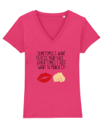 Sometimes Tricou mânecă scurtă guler V Damă Evoker