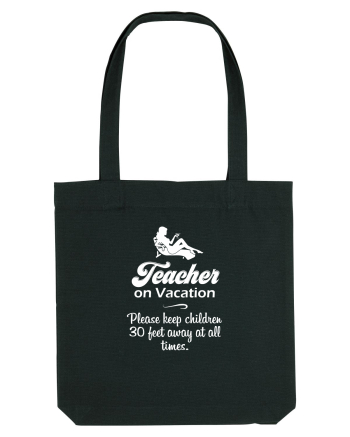 Teacher on vacation. Black