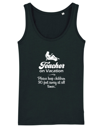 Teacher on vacation. Black